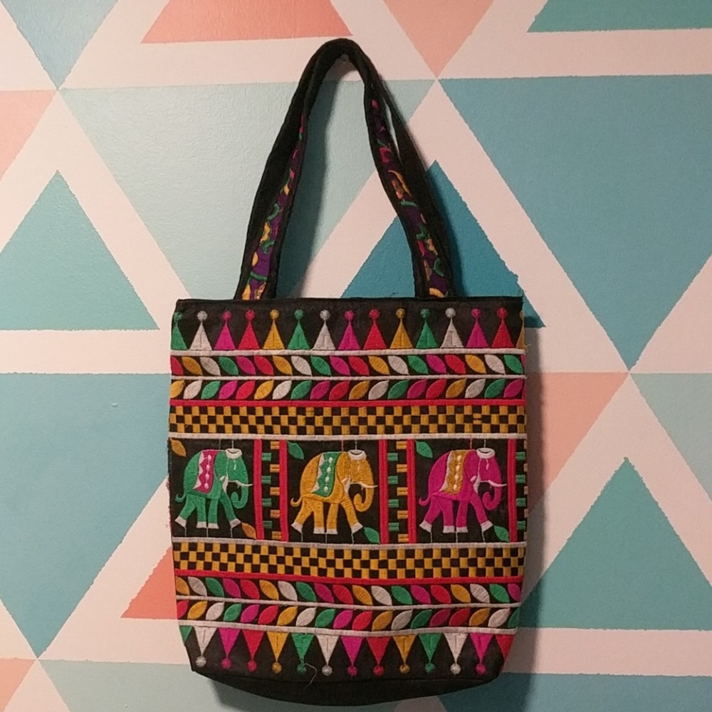 Handmade Indian Elephant Tote